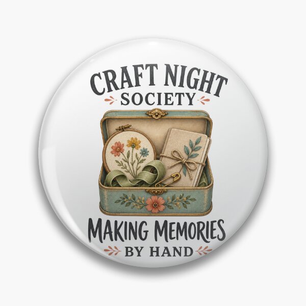 Item preview, Craft Night Society | Making Memories By Hand | Botanical Keepsake Box Design designed and sold by Print Loft.