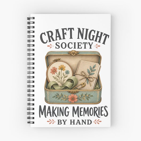 Item preview, Craft Night Society | Making Memories By Hand | Botanical Keepsake Box Design designed and sold by Print Loft.