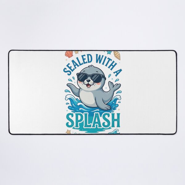 Item preview, Sealed With A Splash Funny Seal Beach Summer Ocean Lover Tshirt designed and sold by HopeAndHustle.