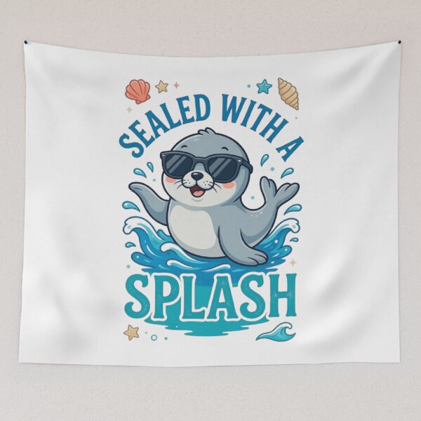 Item preview,  Sealed With A Splash Funny Seal Beach Summer Ocean Lover Tshirt designed and sold by HopeAndHustle.