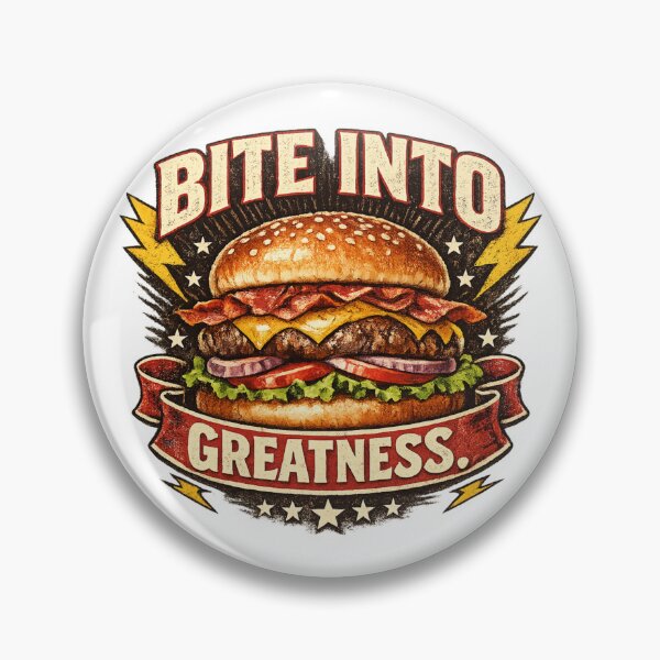 Item preview, Bitten Into Greatness: Achievement Excellence Burger Badge designed and sold by irfanshikh.
