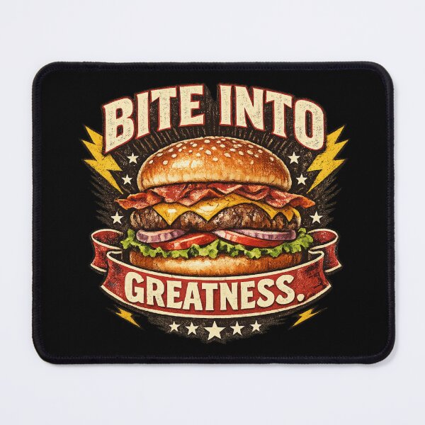 Item preview, Bitten Into Greatness: Achievement Excellence Burger Badge designed and sold by irfanshikh.