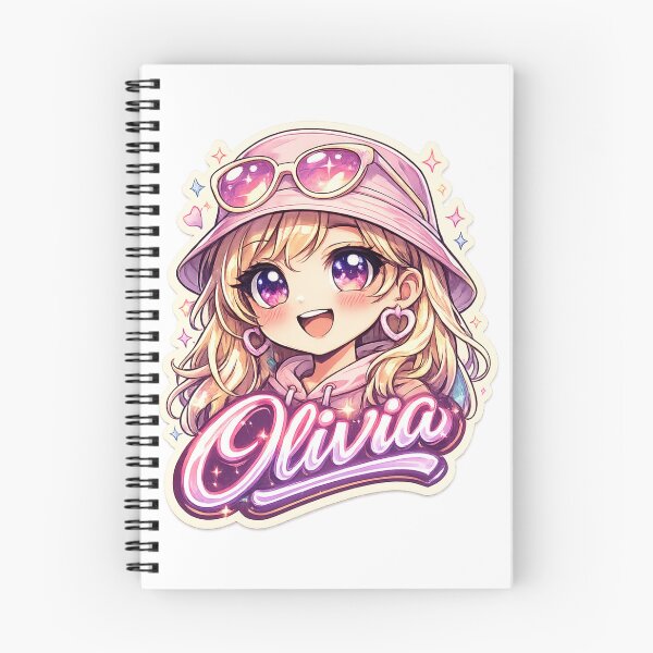 Item preview, Olivia – Cute Kawaii Girl Name Mascot designed and sold by AlexLineArt.