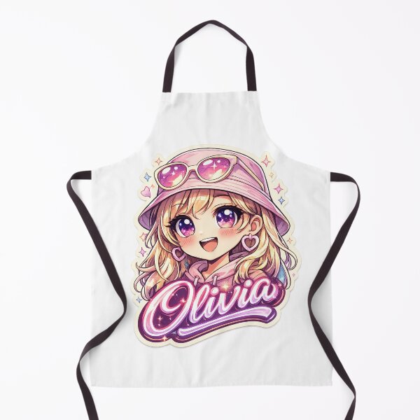 Item preview, Olivia – Cute Kawaii Girl Name Mascot designed and sold by AlexLineArt.