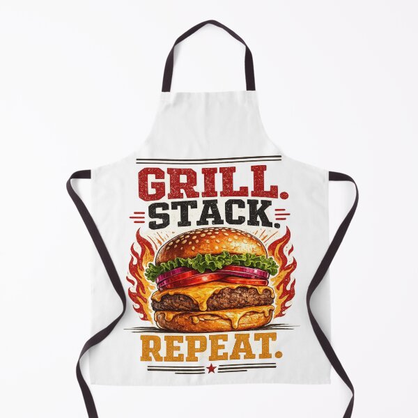 Item preview, Grill Stack Repeat: Lifestyle Ritual Motivation Circular Badge designed and sold by irfanshikh.