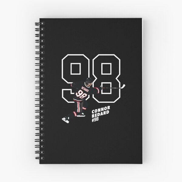 Aperçu de l'œuvre Connor Bedard Chicago Black Jersey Art créée et vendue par B3 Graphics.