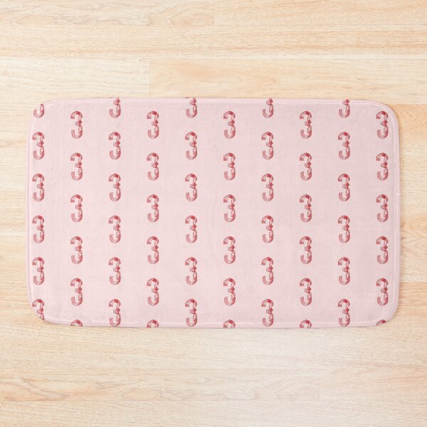 Item preview, Pink Ribbon Lettering, Number 3, alphabet typography  designed and sold by 1centimetersqd.
