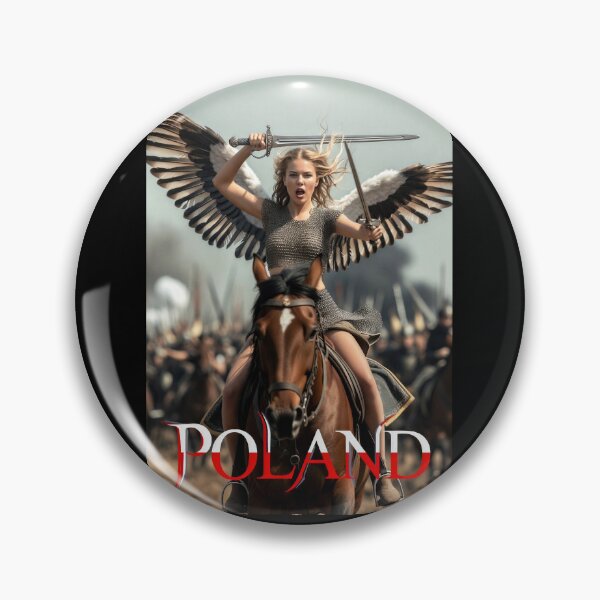 Item preview, Winged Warrior Woman Twin Swords on the Battlefield | Poland Fantasy Art designed and sold by Amber Sky Creations.