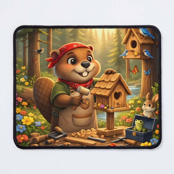 Item preview, Happy Beaver Adventures – Beaver Builds a Birdhouse designed and sold by Clothes With Smiling Animals Walt Gral.