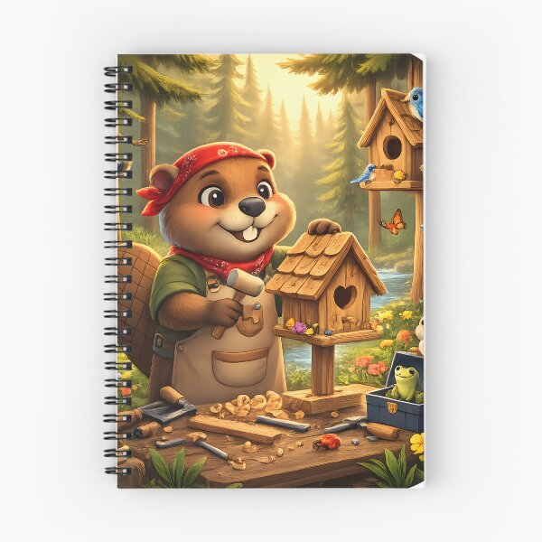 Item preview, Happy Beaver Adventures – Beaver Builds a Birdhouse designed and sold by Clothes With Smiling Animals Walt Gral.