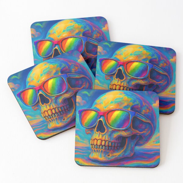 Item preview, human skull surrealist painting designed and sold by karlosss.