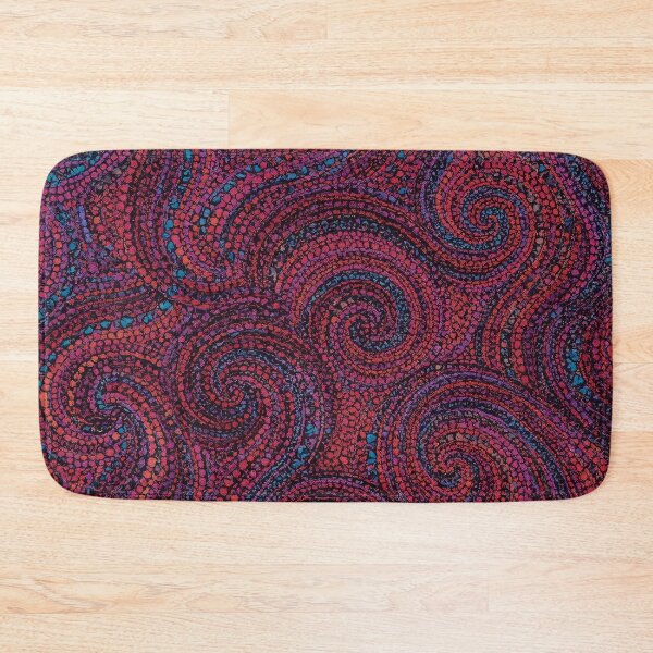 Item preview, Crimson Dreamtime Spiral Dot Pattern designed and sold by GrinGalore.