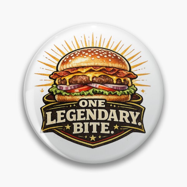 Item preview, One Legendary Bite: Iconic Achievement Legend Badge Design designed and sold by irfanshikh.