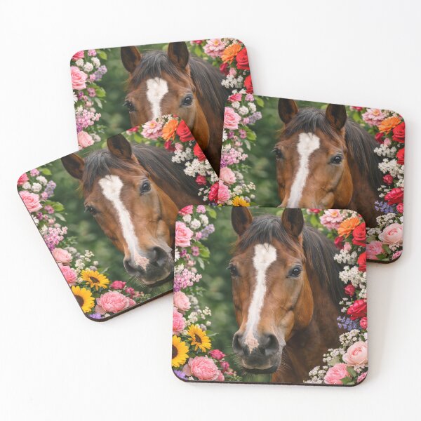 Item preview, a horse among flowers designed and sold by karlosss.