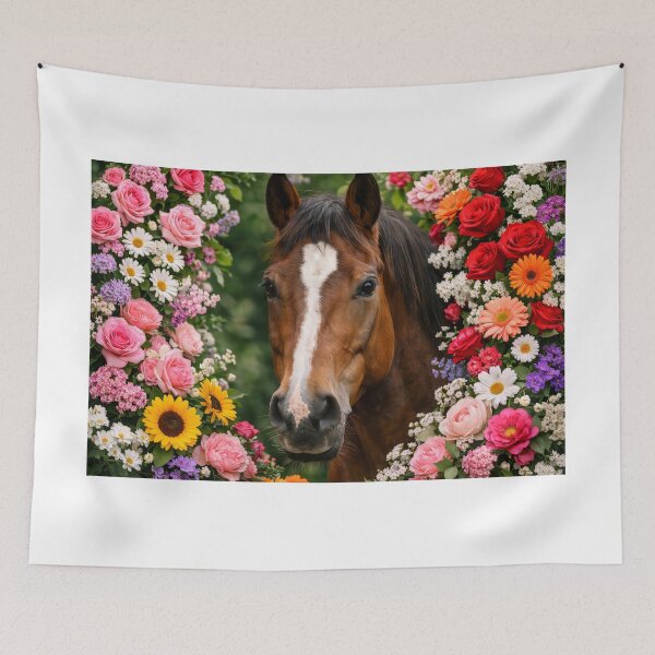Item preview, a horse among flowers designed and sold by karlosss.