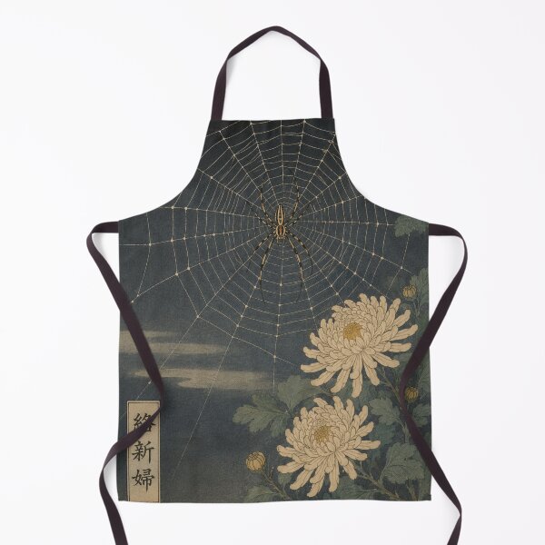 Item preview, Spider Web and Chrysanthemums — Haunted Garden No. 4 | Japanese Yokai Woodblock designed and sold by Planthem.