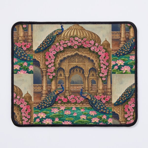 Item preview, Royal Peacock Palace Art Print — Taj‑Inspired Mughal Garden Illustration | Gift for Her, Living Room & Bedroom Wall Art designed and sold by RSDigitalPrintDesign.