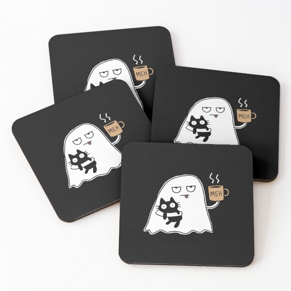 Item preview, Ghost Cat Spooky Black Cat Coffee designed and sold by NQArtist.