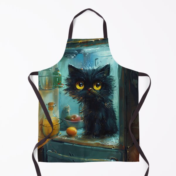 Item preview, Tiny Midnight Fridge Cat designed and sold by Erika Kaisersot.