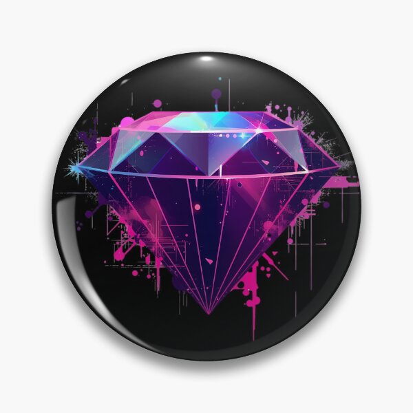 Item preview, Neon Geometric Diamond – Futuristic Abstraction designed and sold by StudioProPrint.