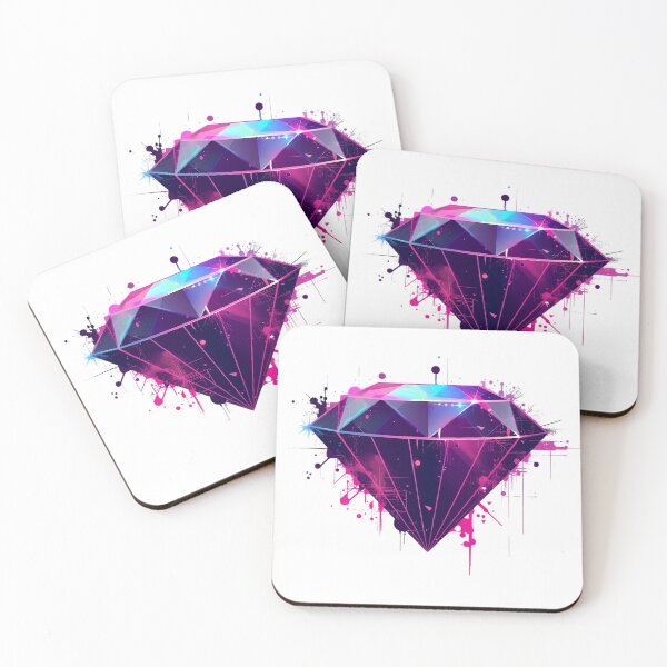 Item preview, Neon Geometric Diamond – Futuristic Abstraction designed and sold by StudioProPrint.