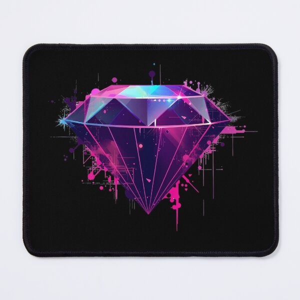 Item preview, Neon Geometric Diamond – Futuristic Abstraction designed and sold by StudioProPrint.