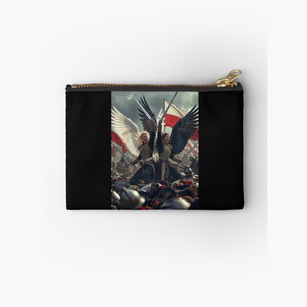 Item preview, Two Winged Hussar Warrior Angels Over the Battlefield | Poland Epic Fantasy designed and sold by Amber Sky Creations.