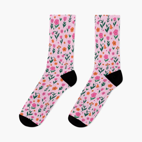 Item preview, pattern with pink and red flowers designed and sold by burbura.