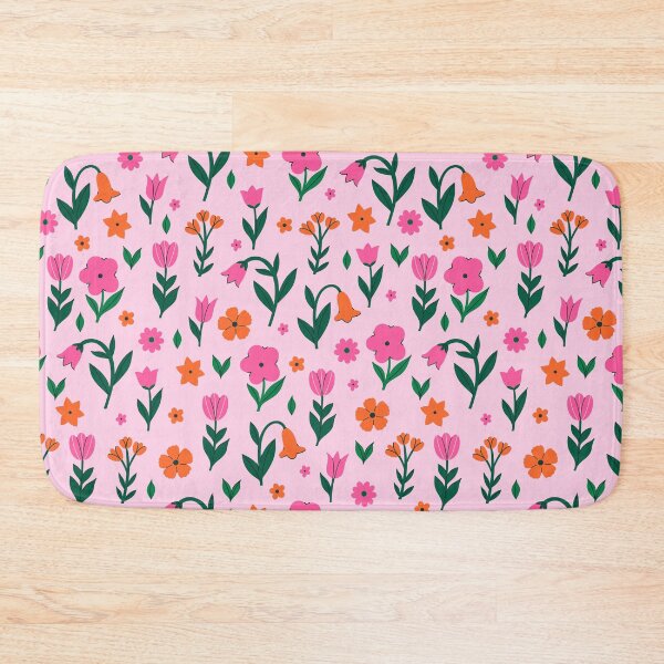 Item preview, pattern with pink and red flowers designed and sold by burbura.