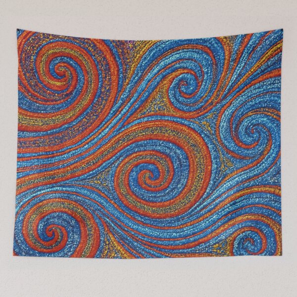 Item preview, Azure Dreamtime Spiral Flow designed and sold by GrinGalore.