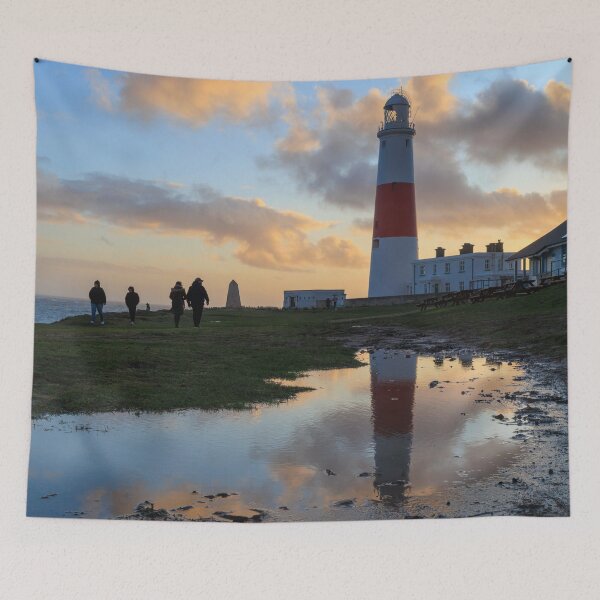 Item preview, Portland Bill Lighthouse Relected in a Puddle designed and sold by Aham Photos.