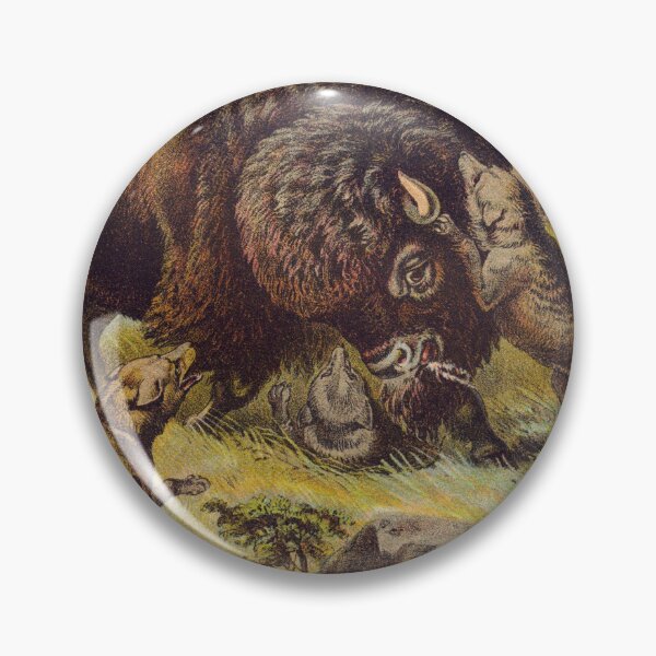 Artikelvorschau, Vintage Buffalo Illustrationskunst entworfen und verkauft von Vintage Designs +.
