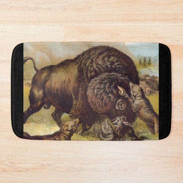 Aperçu de l'œuvre Illustration vintage de Buffalo créée et vendue par Vintage Designs +.