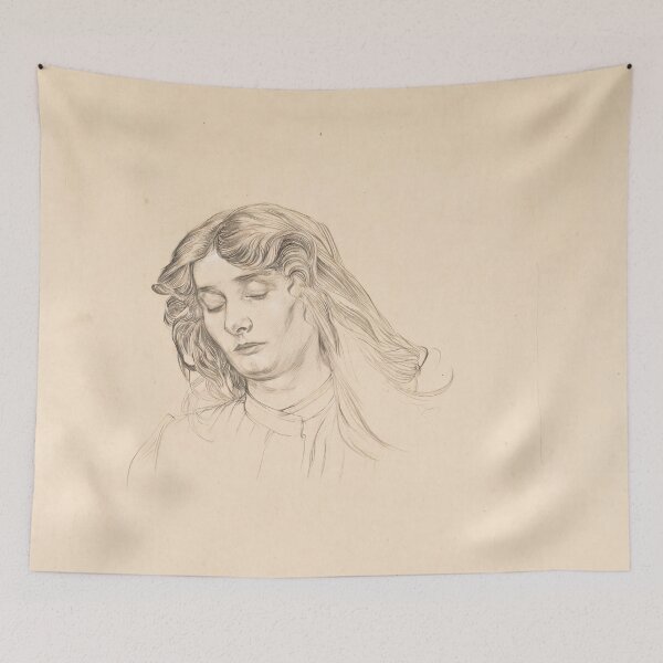 Item preview, Sleeping Woman With Flowing Hair Sketch designed and sold by artofuniverse.