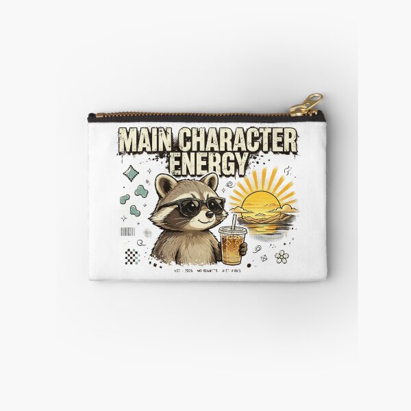 Item preview, Main Character Energy Cool Raccoon Sunglasses Iced Coffee Retro T-Shirt designed and sold by Arextr.
