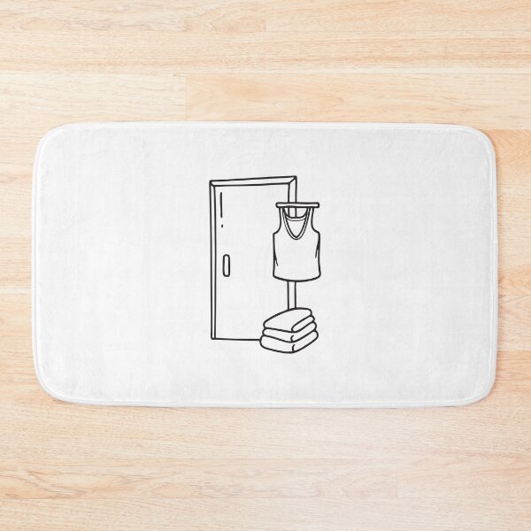 Item preview, An undershirt wrinkled on the floor near the bathroom entrance designed and sold by rasagamastore.