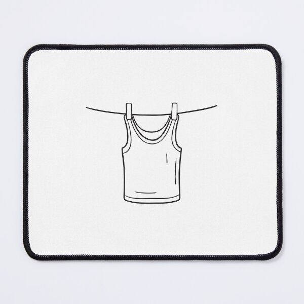 Item preview, An undershirt hanging from a clothesline next to a wall designed and sold by rasagamastore.