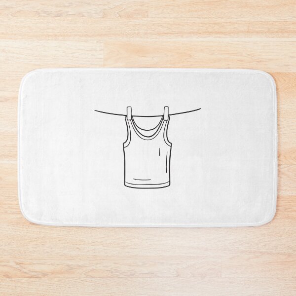 Item preview, An undershirt hanging from a clothesline next to a wall designed and sold by rasagamastore.