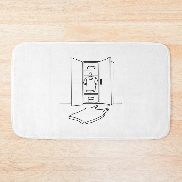 Item preview, A wrinkled undershirt resting under a closet on the floor designed and sold by rasagamastore.
