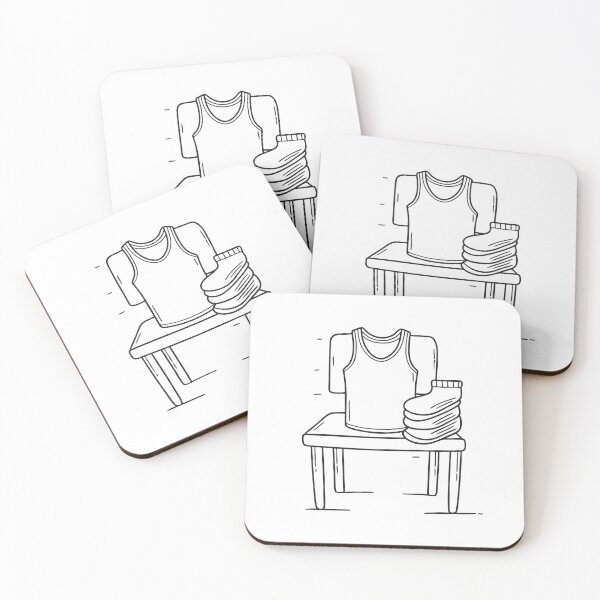 Item preview, An undershirt draped over a chair with a pair of clean socks designed and sold by rasagamastore.