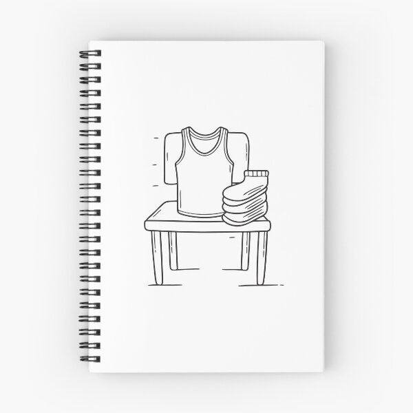 Item preview, An undershirt draped over a chair with a pair of clean socks designed and sold by rasagamastore.
