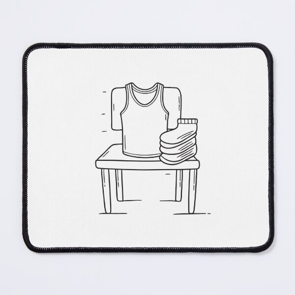 Item preview, An undershirt draped over a chair with a pair of clean socks designed and sold by rasagamastore.