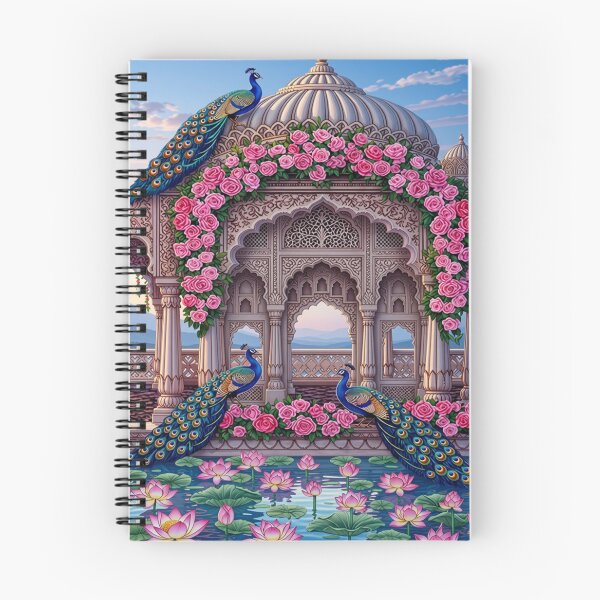 Item preview, Royal Peacock Palace — Luxury Mughal Garden Art Print, Teal Lehenga & Peacock, Elegant Heritage Wall Art designed and sold by RSDigitalPrintDesign.