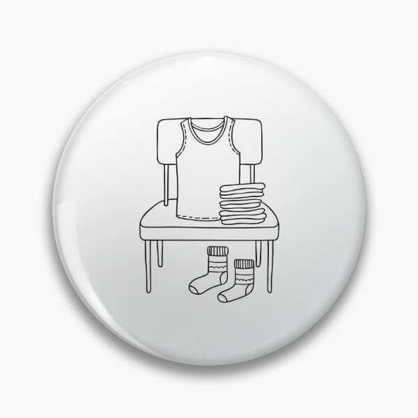Item preview, A clean undershirt resting on a chair near folded socks designed and sold by rasagamastore.