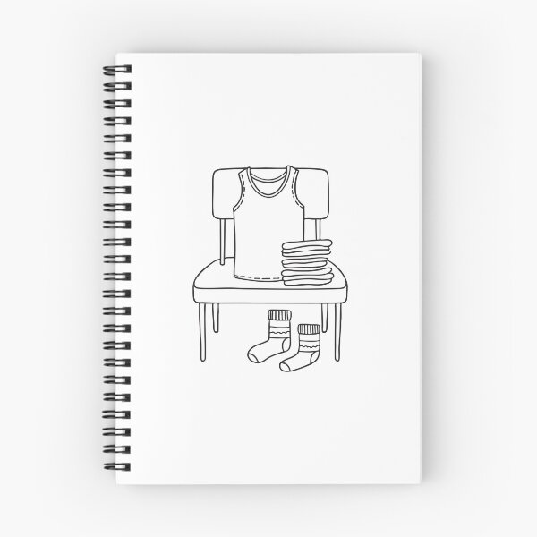 Item preview, A clean undershirt resting on a chair near folded socks designed and sold by rasagamastore.