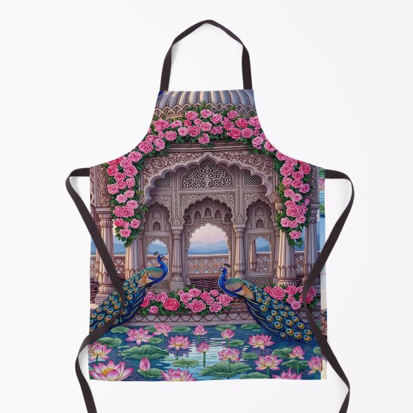 Item preview, Royal Peacock Palace — Luxury Mughal Garden Art Print, Teal Lehenga & Peacock, Elegant Heritage Wall Art designed and sold by RSDigitalPrintDesign.