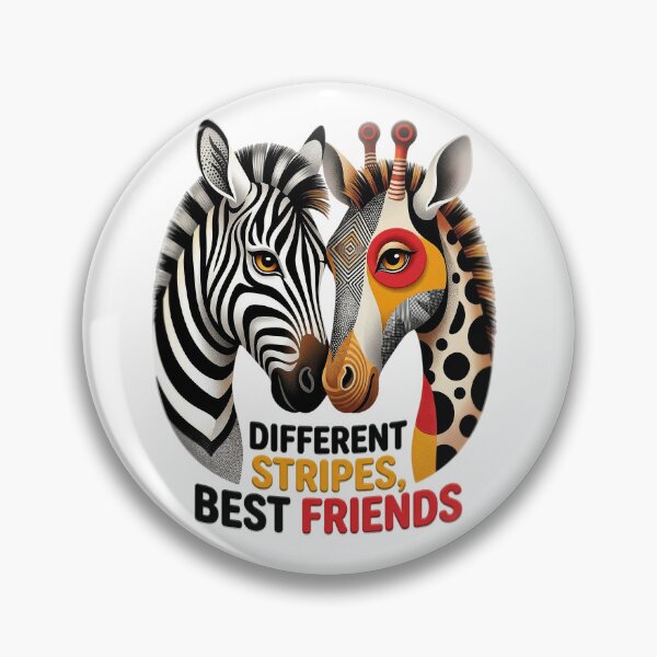 Item preview, Cute Geometric Zebra and Giraffe - Best Friends designed and sold by colormystory.