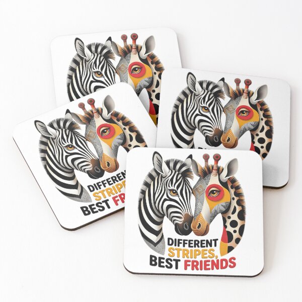 Item preview, Cute Geometric Zebra and Giraffe - Best Friends designed and sold by colormystory.