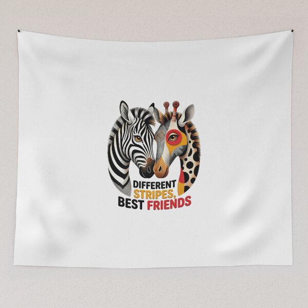 Item preview, Cute Geometric Zebra and Giraffe - Best Friends designed and sold by colormystory.