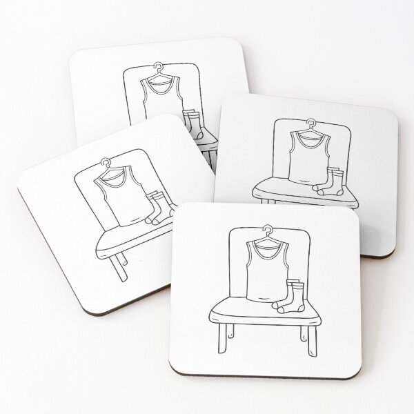 Item preview, An undershirt placed on a chair beside neatly arranged socks designed and sold by rasagamastore.